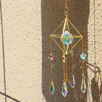 hanging crystal wind chimes sun catchers with crystal pendant light catcher rainbow maker crystal chandelier ornament home decor