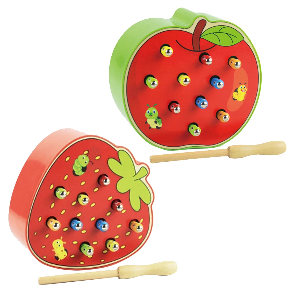 3D Когнитивная развивающая головоломка игрушки из цветного дерева магнитные для