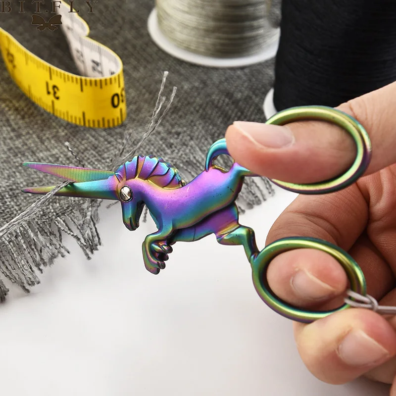 Единорог Нержавеющая сталь Винтаж ножницы швейная ткань резак вышивка