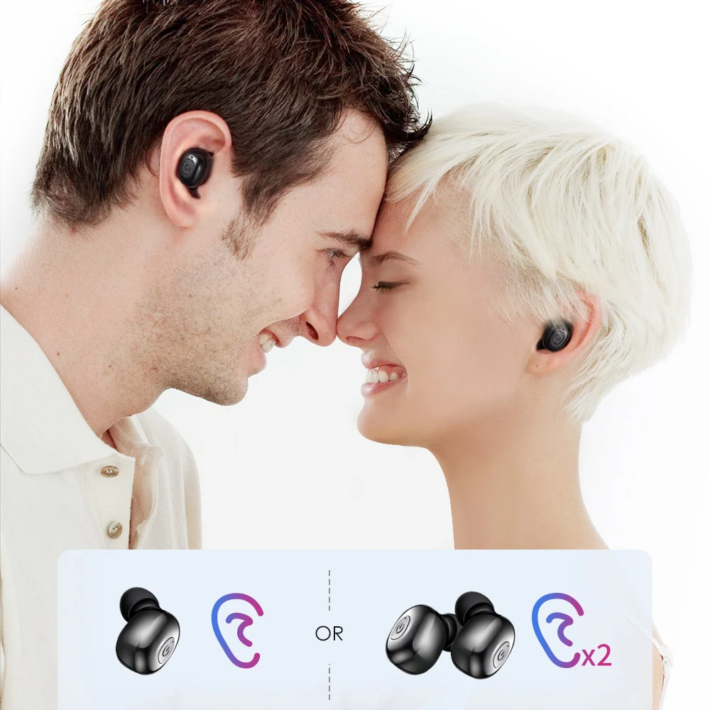 DS02 Bluetooth 5 0 настоящая беспроводная гарнитура Мини HIFI наушники спортивные в ухо O5 X1