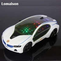 new 3d model car flashing electric car toy with lights and sound goes around and changes directions on contact battery worked
