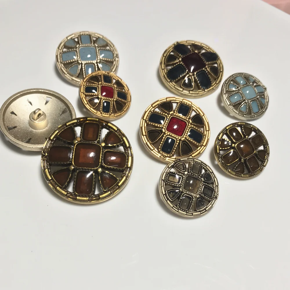 2019 красочные пуговицы в форме масляных цветов для роскошного Кашемирового