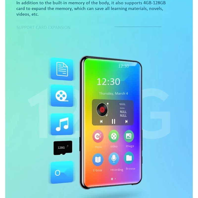 

Yescool X15 Music Player Full Sn Hd Press Bluetooth Mp4 4.0-Inch Color Sn Mp3 Player 8Gb Ram