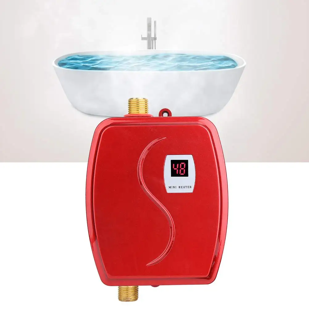XY-FG,Electric Water Heater Digital Display Instantaneous Water Heating Kitchen Bathroom Tankless Shower Hot Water Heater