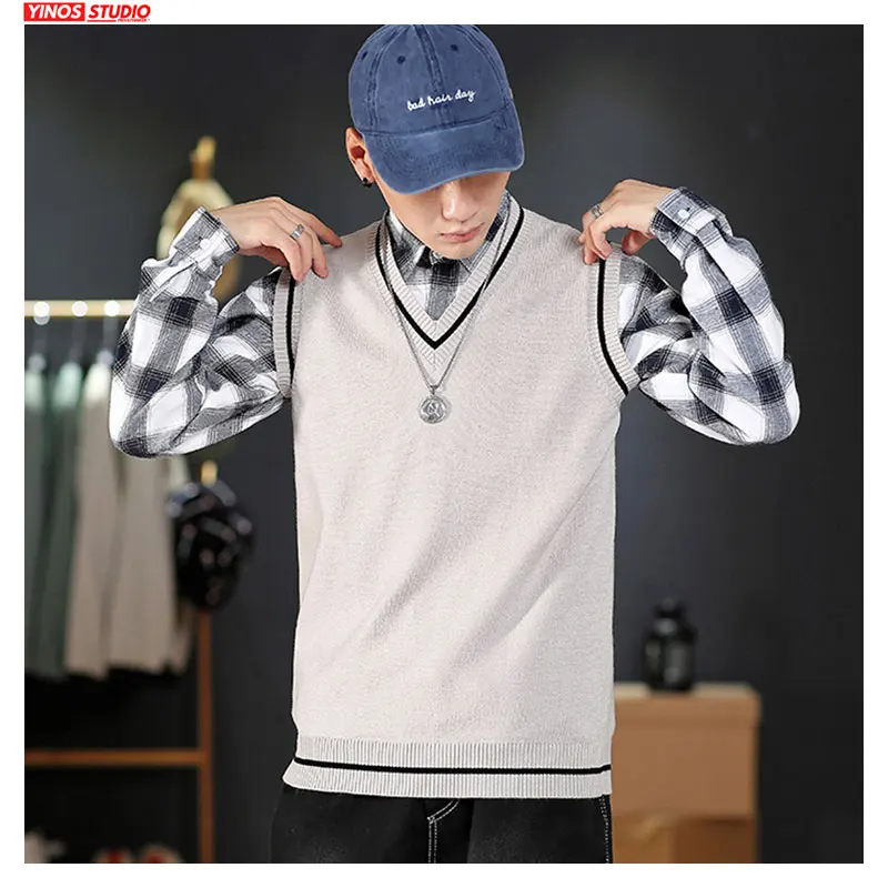 Прямая поставка мужская Японская уличная одежда повседневные топы 2020 Осенний