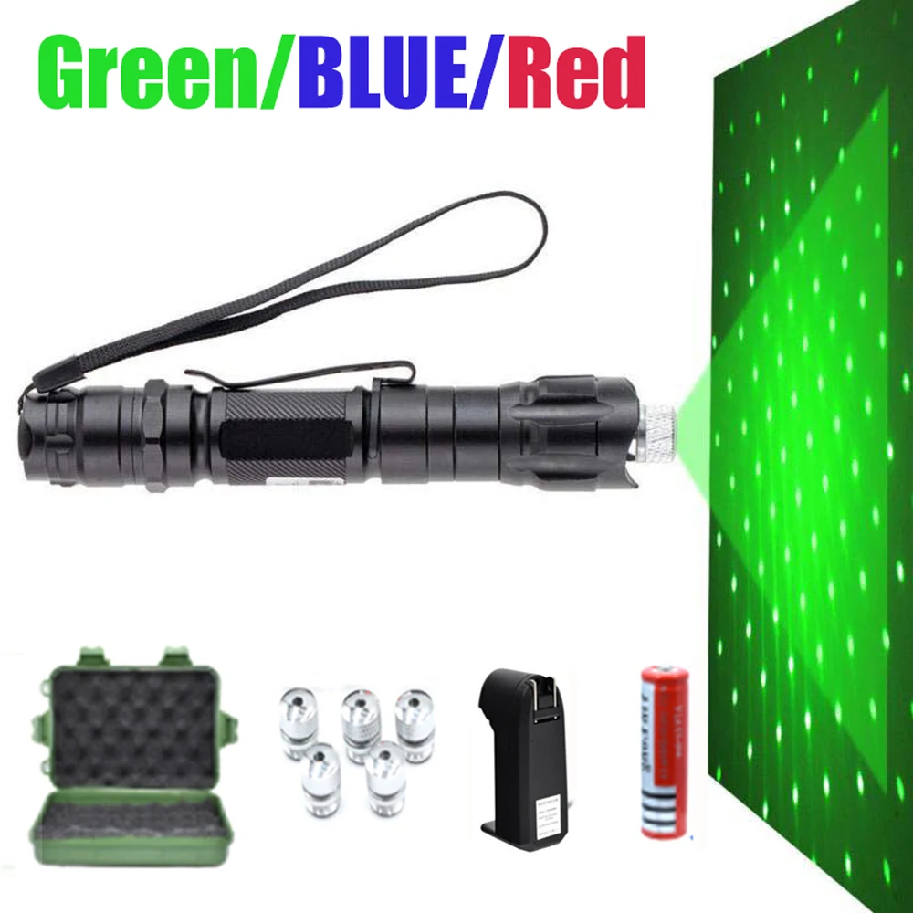 

Hunting High Power Green lasers Adjustable Focus Burning Green Laser Pointer Pen 532nm 500 to 10000 meters Lazer 009 range