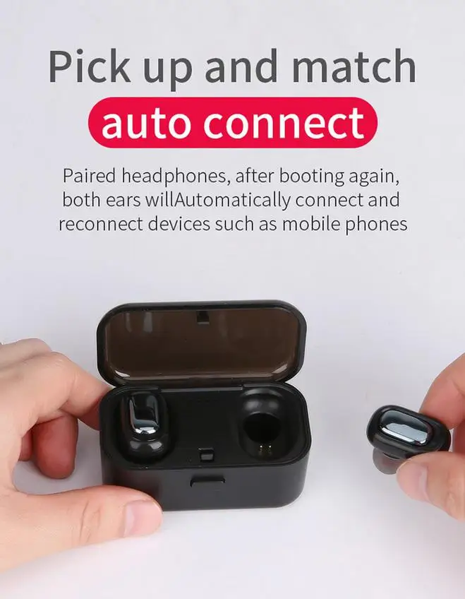 BEESCLOVER Mini TWS L1 беспроводные наушники Bluetooth 3D стерео звук с зарядной