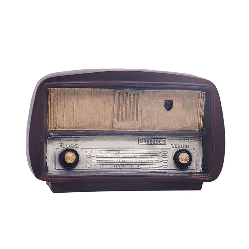 Креативные ретро-радиофигурки миниатюрная модель Статуэтка из смолы для