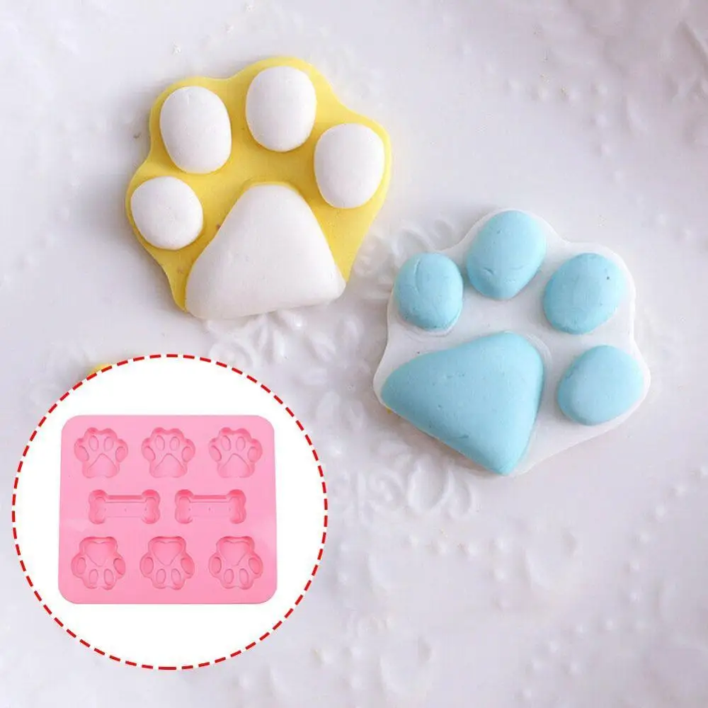 Силиконовая форма для торта печенья выпечки собачья лапа конфеты шоколад в форме