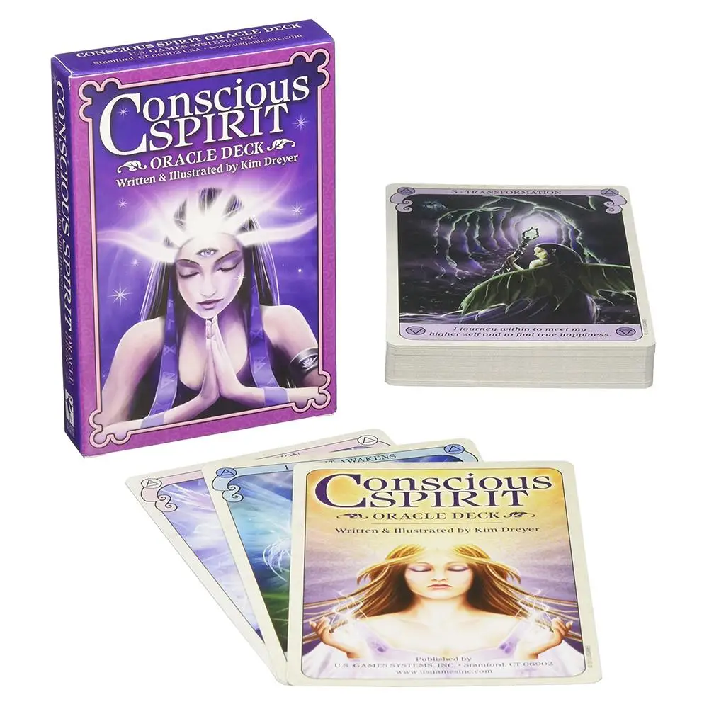 

36PCS Tarot Cards Game Conscious Spirit Oracle Card Durable Fashionable Party Fun Playing Card Tarot Card Deck Table Board Games