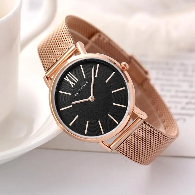 Montre Femme 2019 Luxury Brand Rose Gold Women Watches Fashion Ladies Ultra-thin Quartz Clock Mesh Waterproof Female Wristwatch | Наручные