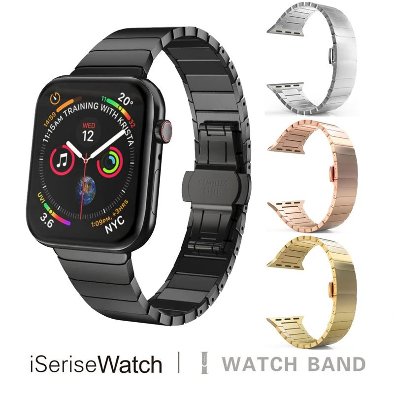 316L металлический ремешок из нержавеющей стали для apple watch band 4 5 iwatch 42 мм 38 44 40 3 2 1