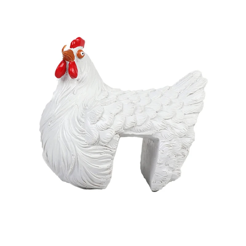 

Садовая лестница с зажимом, полимерная статуя курицы, ферма, животные, куриные ремесла, украшения, домашняя садовая лестница, украшения