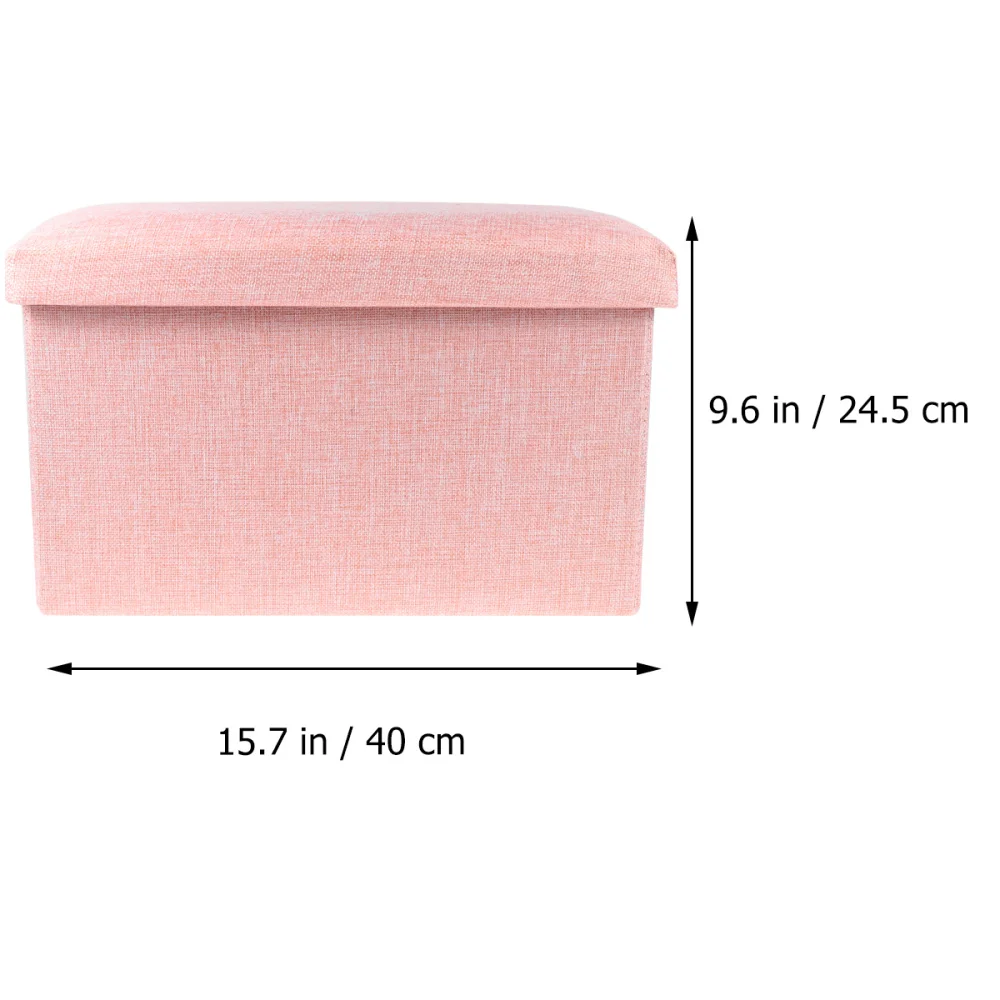

Foldable Storage Ottoman with Folding Chest Storage Box Linen Fabric Ottomans Bench Foot Rest for Bedroom Living Room (Grey)