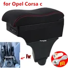 Подлокотник для Opel Corsa C, для Opel Corsa C, центральный ящик для хранения, автомобильные аксессуары, интерьер с USB, Светодиодный интерфейс