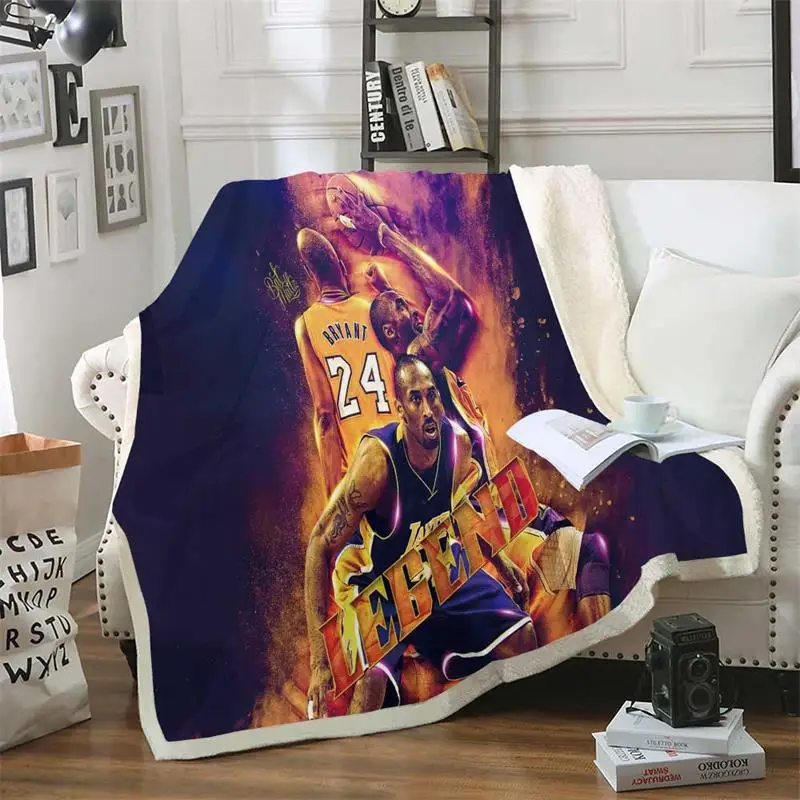 2020 Коби Брайант Черная Мамба шерпа Флисовое одеяло для кровати плюшевое