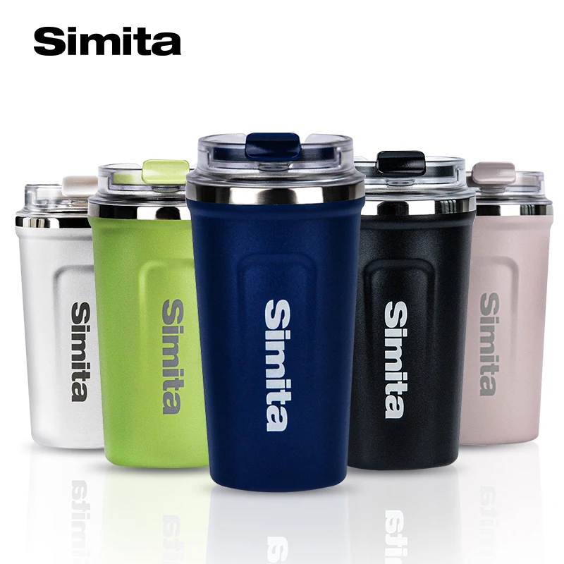 Кофейный стакан SIMITA, кружка-термос из нержавеющей стали, кружка для льда, термобутылка для воды и пива с крышкой, Термокружка для путешествий, бутылка из тритана - изображение