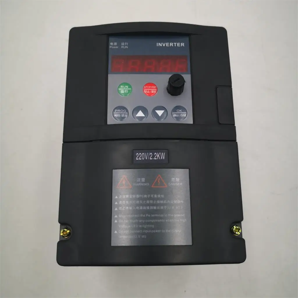 2.2KW 220V(black) VFD инвертор 220 кВт/110 кВт/4 кВт преобразователь частоты ZW-AT1 3P в/в выход ЧПУ шпиндель управления скоростью двигателя VFD конвертер - Цвет: 2.2KW 220V(black)