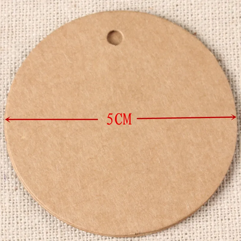 100 шт. 5 см круглые антикварные подарочные открытки/бирки из краев для