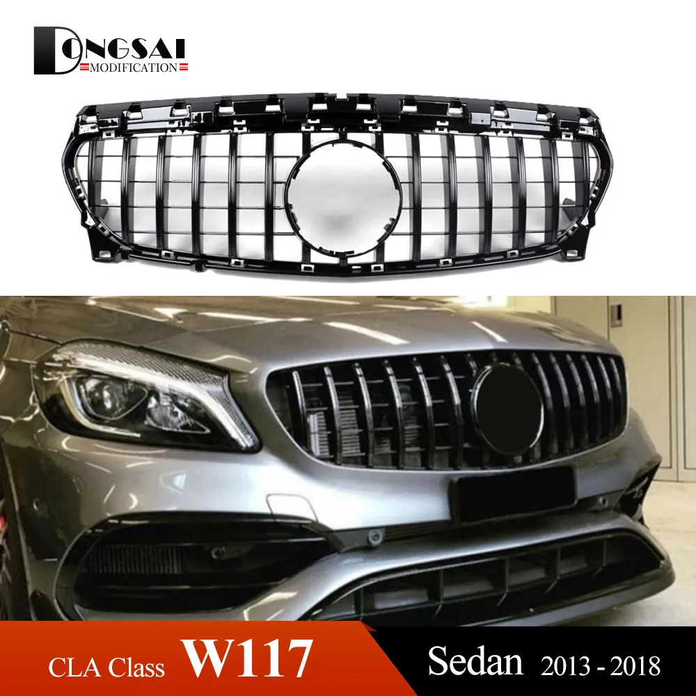 Panamericana GT стиль бриллианты CLA45 вид решетка для Mercedes CLA класс Benz W117 C117 4 двери купе X117 стрельба тормоз - Цвет: GT black