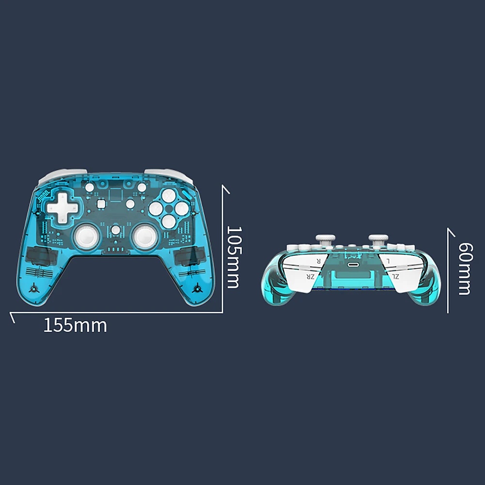 Беспроводной геймпад джойстик прозрачный Вибрационный соматосенсорный Bluetooth