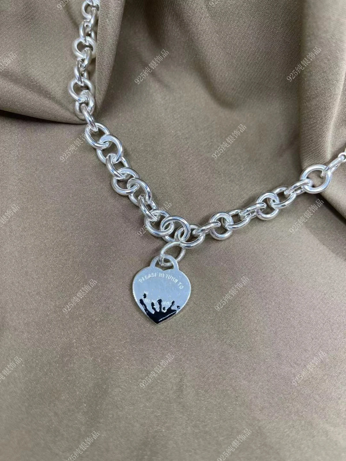 

925 sterling silver heart-shaped necklace lovers holiday gifts