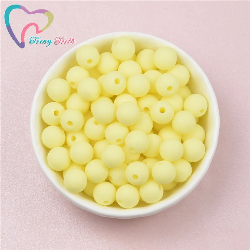 10 шт конфетно-желтые Силиконовые Круглые бусины 9-15 мм мягкие желтые