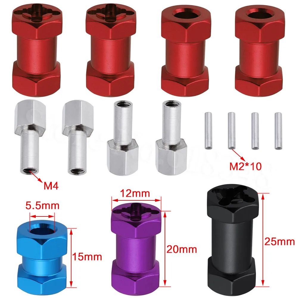 

4 шт., алюминиевые удлинители для колеса 12 мм, 15/20/25 мм