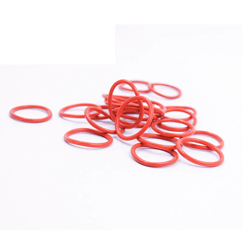 10 шт./лот красное Силиконовое кольцо уплотнительное толщина 1 мм OD14/15/16/17/18/19/20
