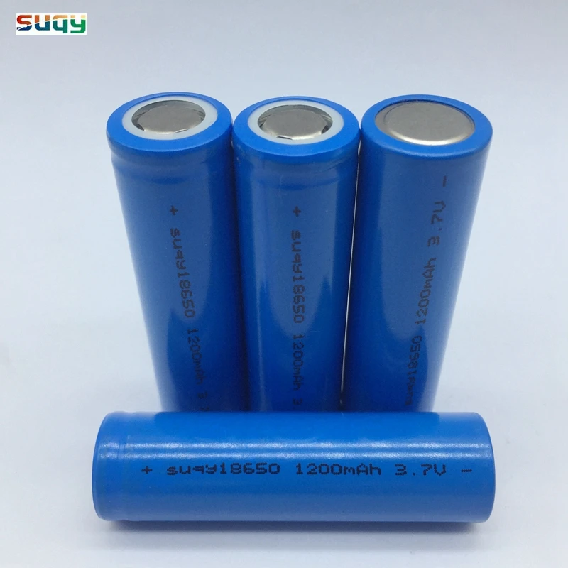 Suqy 4 шт./лот 100% Новый оригинальный аккумулятор 18650 3 7 в 1200 мАч inr18650 литий ионный