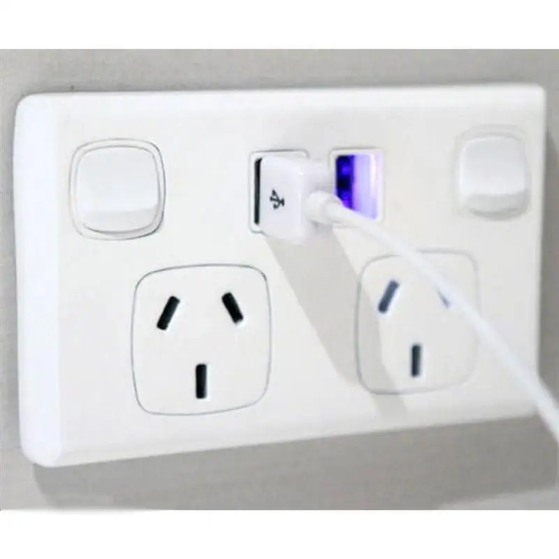 Сетевой адаптер с 2 USB портами и выключателями|Вилки розеткой| |