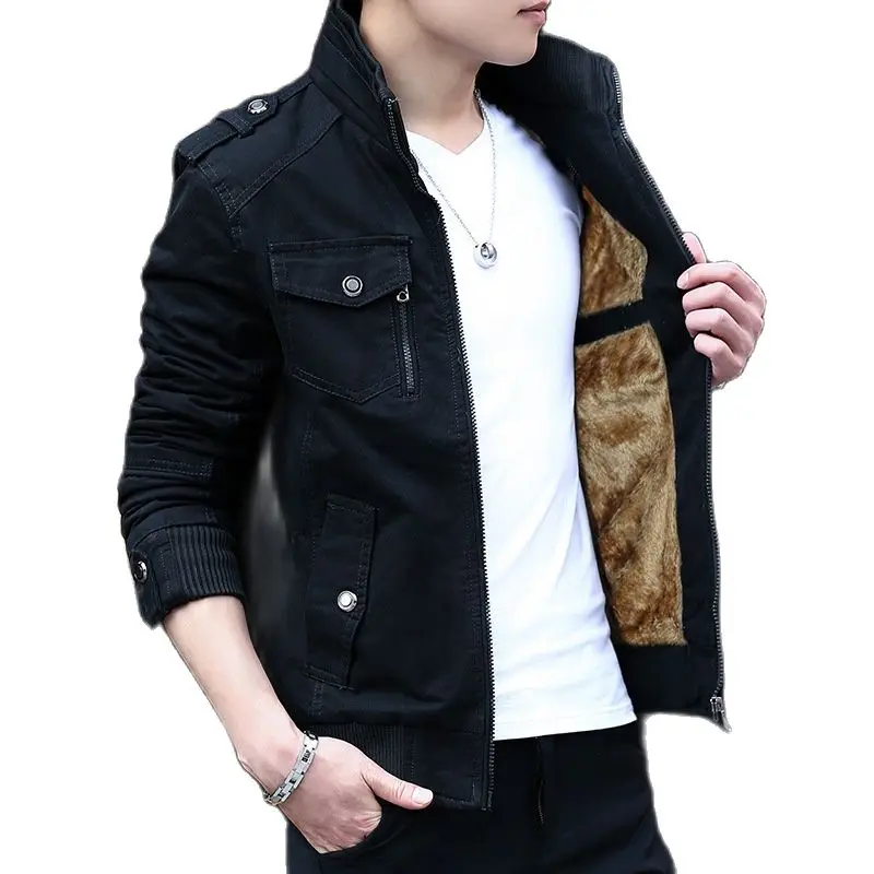 Новая Утепленная зимняя мужская куртка из чистого хлопка одежда для отдыха и