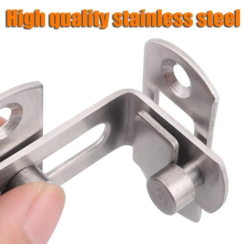 

Steel Door Clasp Vintage Door Buckle Sliding Locking Hardware Accessories 90 Degree Angle Door Buckle
