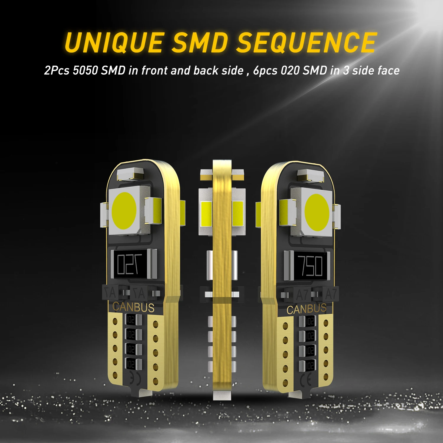 10PCS W5W T10 LED Bulb Canbus License Plate Lamp For Toyota Crown Reiz Vios Prado Coaster Camry Corolla Prius RAV4 Avalon Yaris - купить по