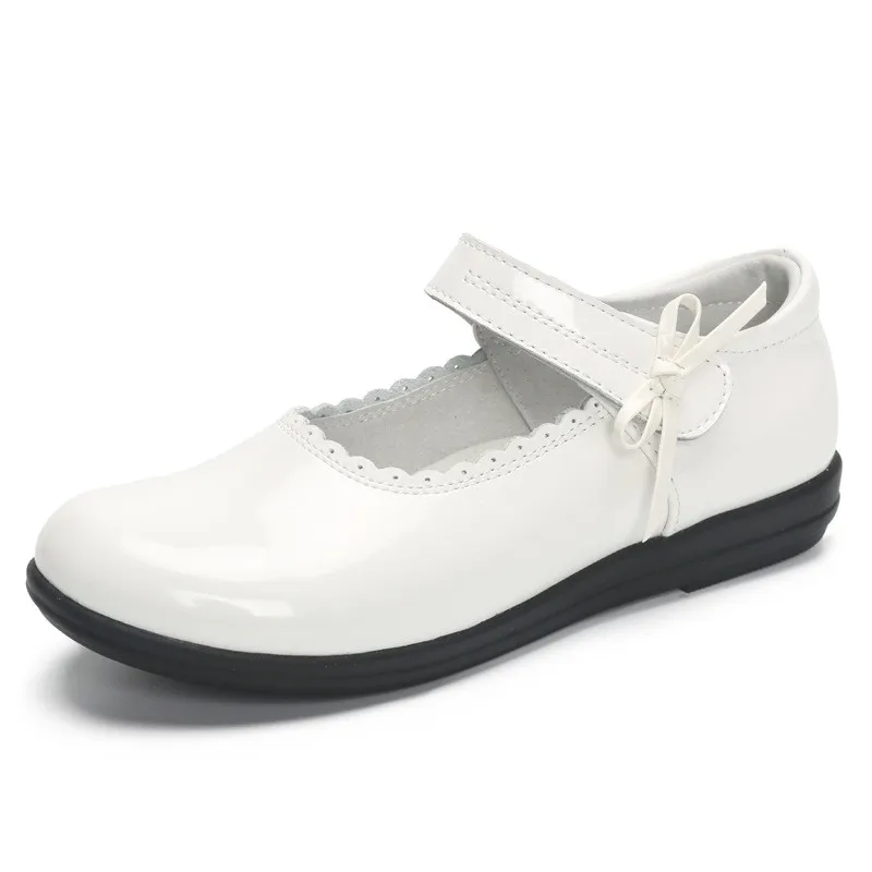 Осенняя детская обувь дышащая из натуральной кожи для девочек туфли принцесс на