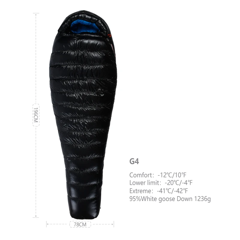 AEGISMAX G4 Series -12° Outdoor Winter Sleeping Bag Camping Adult Tourist Ultralight Watreproof Goose Down | Спорт и развлечения