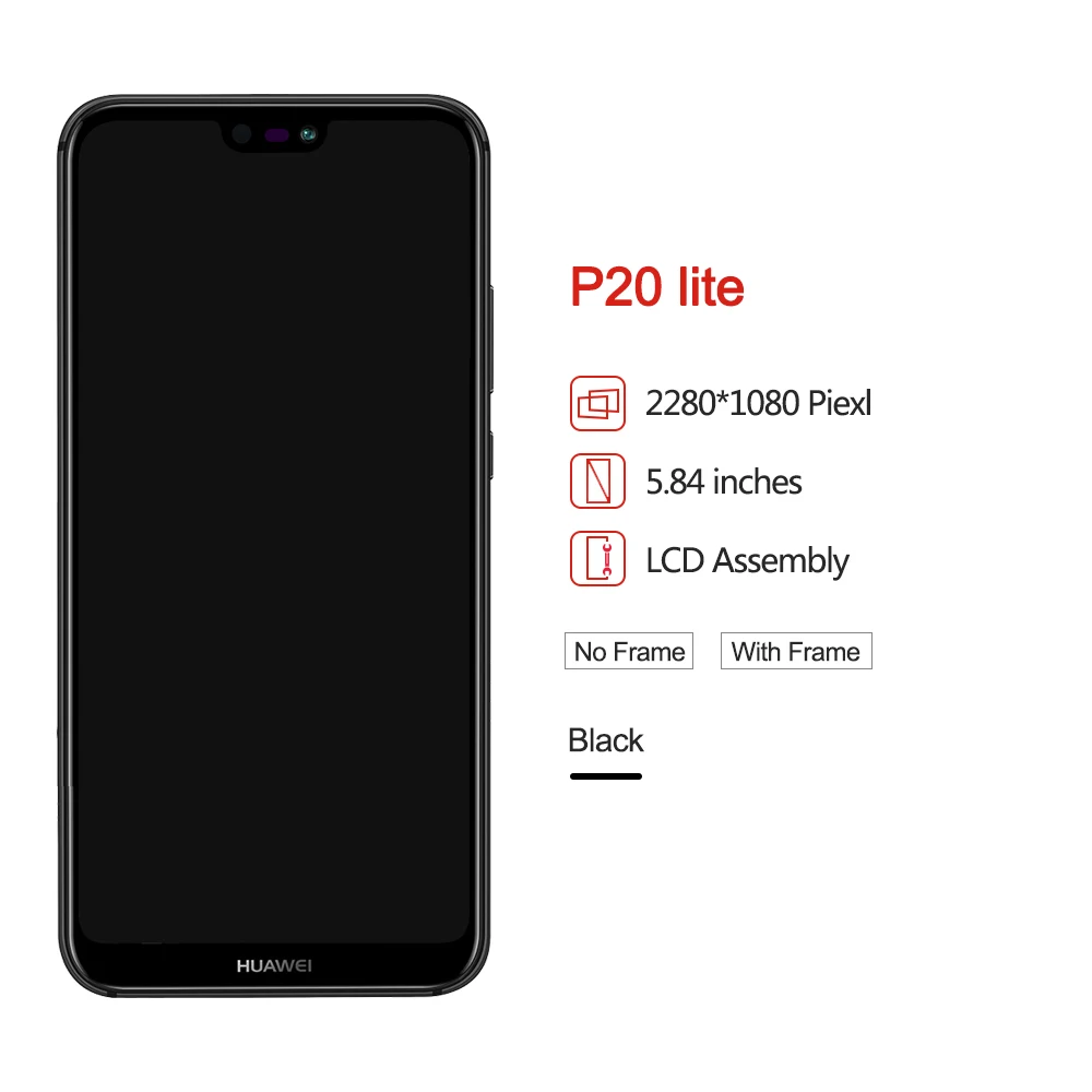 Для 5,8" huawei P20 Lite P20Lite ЖК-дисплей+ сенсорный экран панель дигитайзер Замена для huawei Nova 3E ЖК