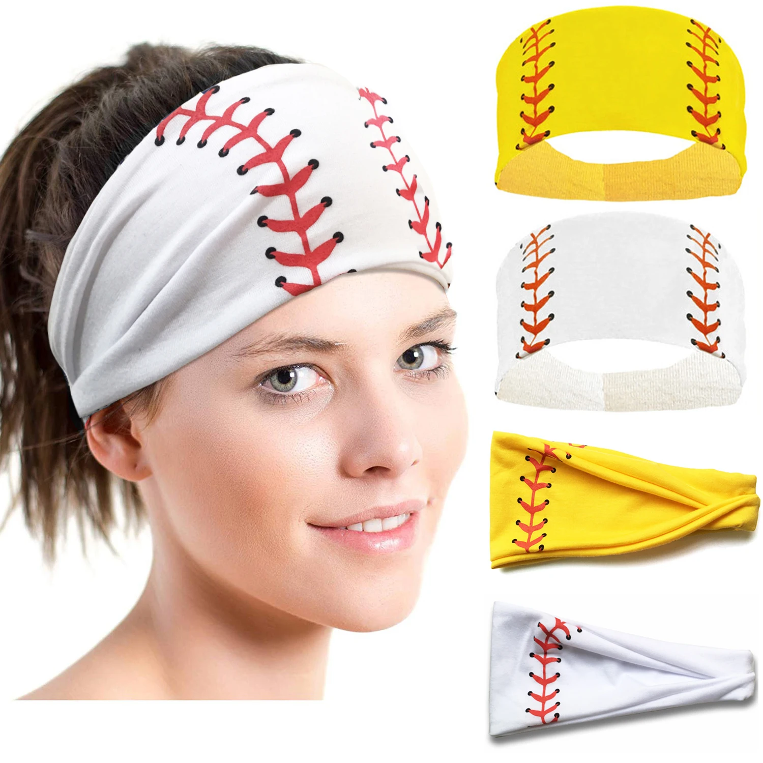 Спортивная повязка на голову эластичная Crazy Softball с логотипами Softball| |