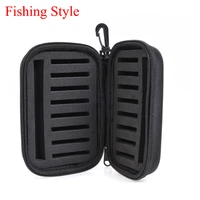portabale fly fishing lure spinner spoon bait foam box trout flies fishook fish hook hard eva storage case container bag