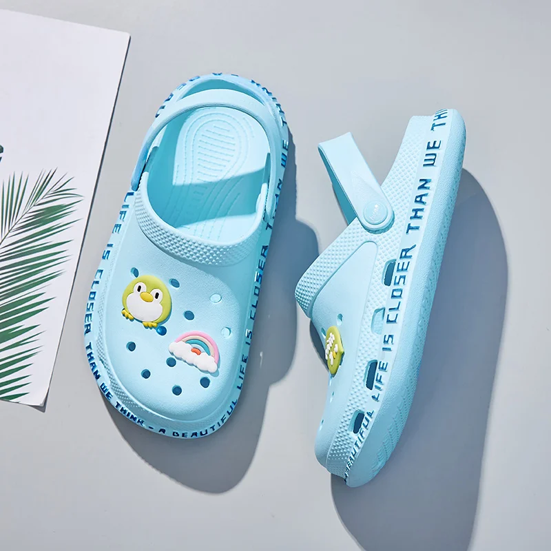 Сандалии женские для сада и улицы повседневные шлепанцы мультяшный рисунок без