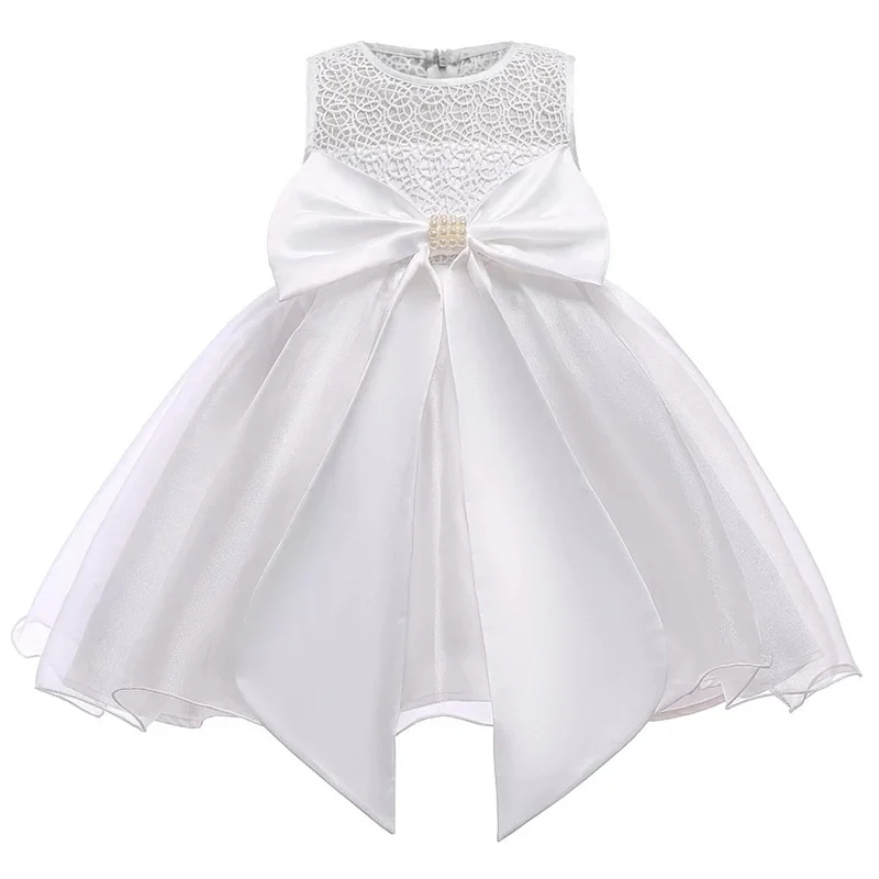 Детское вечернее платье принцессы белое элегантное на день рождения и свадьбу