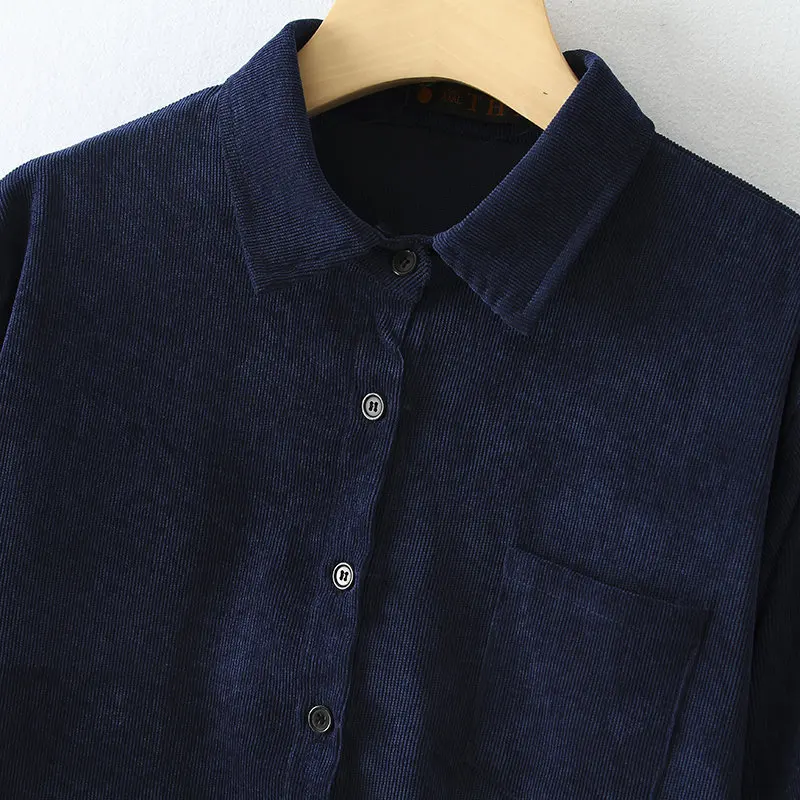 Вельветовое платье для женщин модное и повседневное свободное большого размера