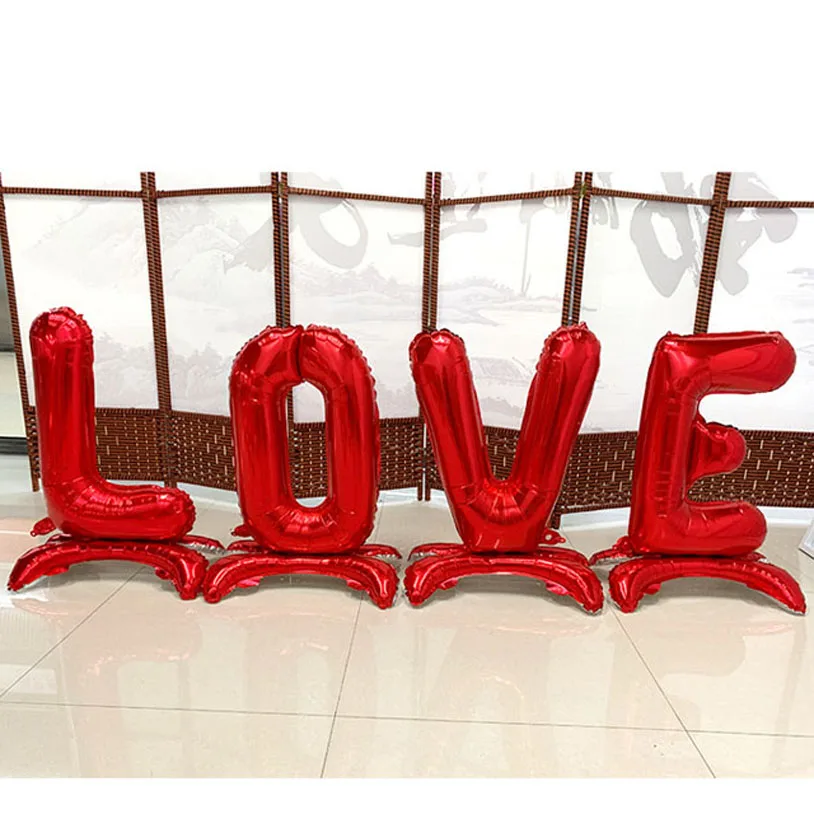 30-дюймовый вертикальный фольгированный воздушный шар с надписью LOVE свадебное