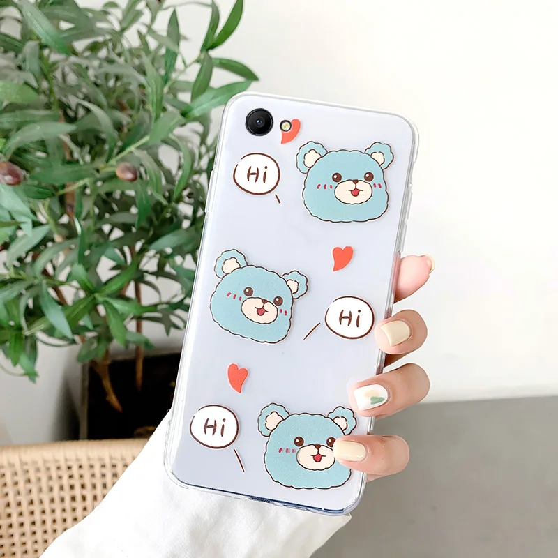 

For OPPO A3 case cartoon animal transparent TPU protection back cover lovely soft silicone mobile phone case