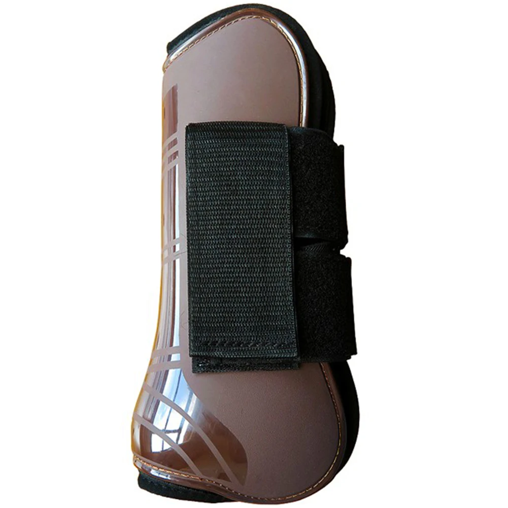 

4pcs PU Shell Jumping Shock Absorbing Protective Gear Adjustable Outdoor Equestrian Equipment Leg Guard Sports Horse Tendon Boot