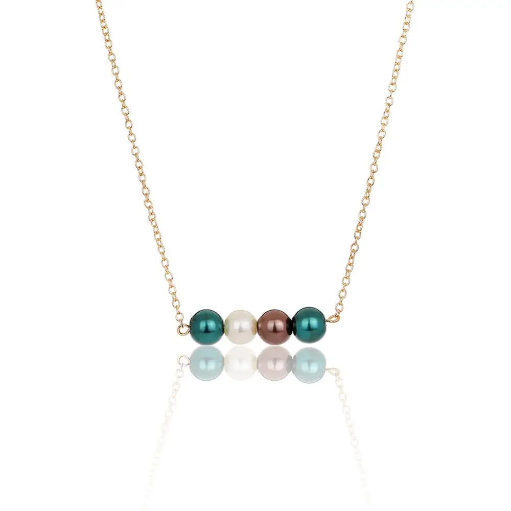 

Hawaiian Pearl Pendants Necklaces Woman Fashion Samoa Marshall Style Metal Flower Chain Choker Necklace for Women Party Wedding