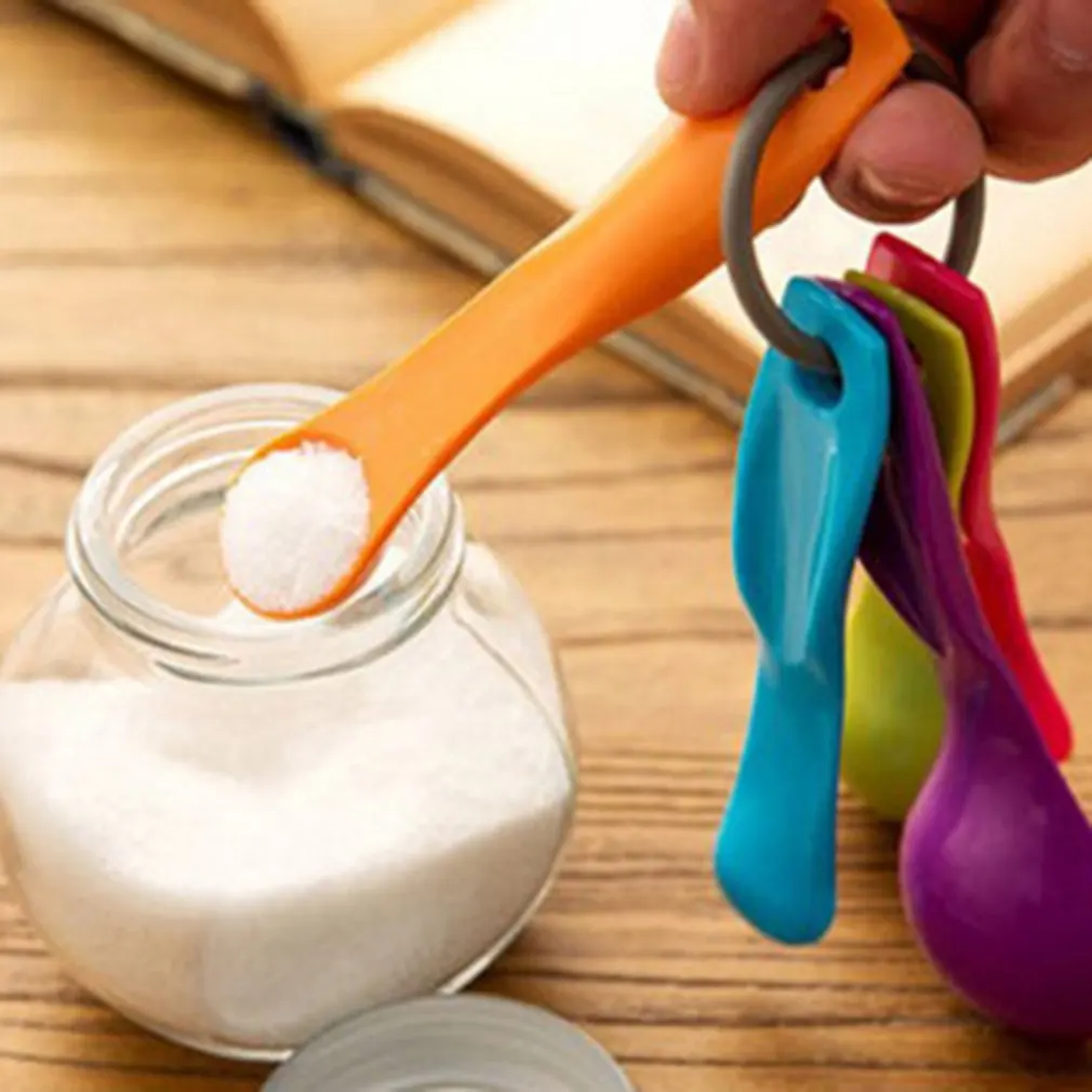 

New Universal Measuring Spoons With Scale Measuring Cup Combination Plastic Baking Utensil Sugar Cake Baking Spoon