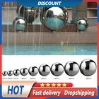 19 мм  120 мм глянцевый блеск Нержавеющаясталь шар Сфера зеркало полый шар для украшения дома и сада Открытый бассейн орнамент