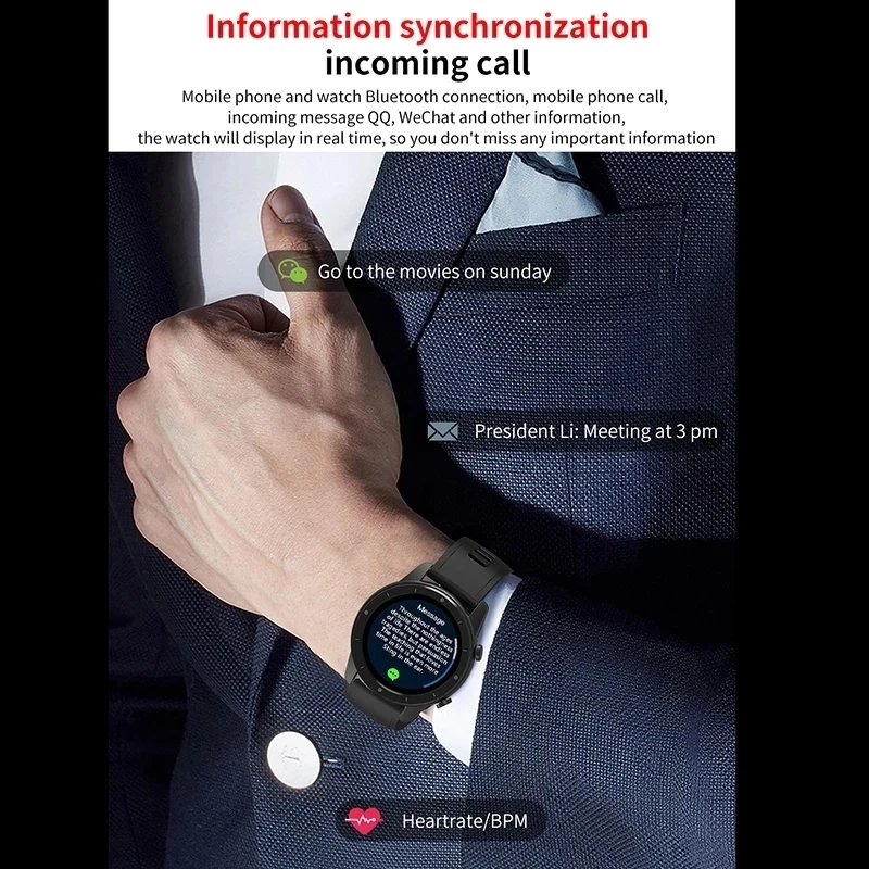 

OLOEY Men Smartwatch Bluetooth Call Mens Waterproof Sports Health Fitness TrackerNew Woman smartwatch for Xiaomi Huawei phone