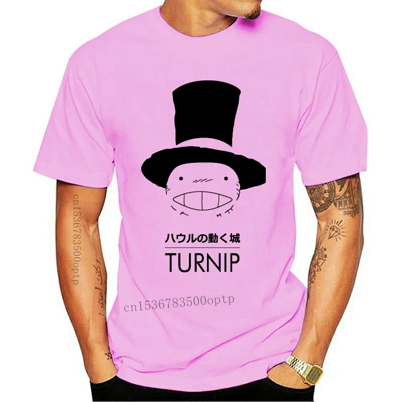 

New Howls Moving Castle Turnip Head Men T Shirt Fashion Harajuku Plus Size O-neck Cotton Short Sleeve Custom Men Shirts